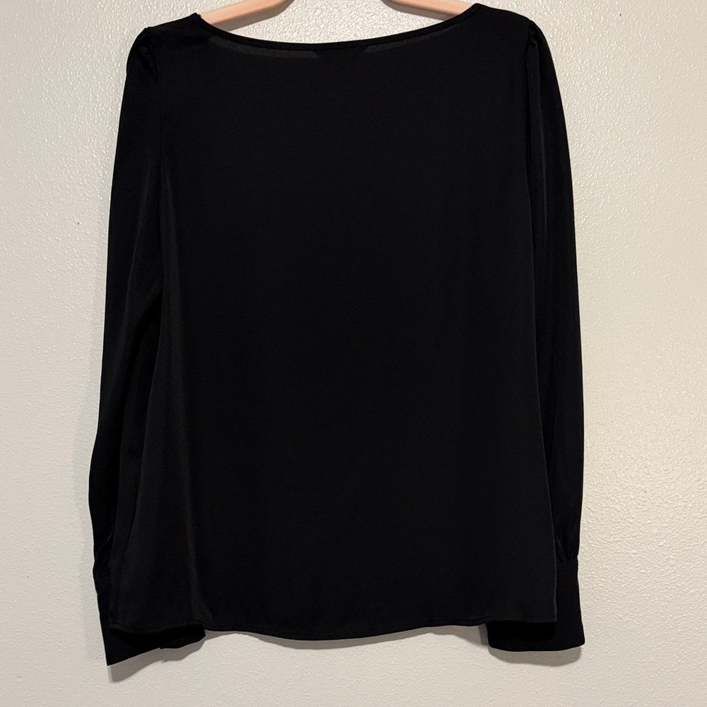 Express Black Long Sleeve Button-Cuff Blouse NWT - image 5
